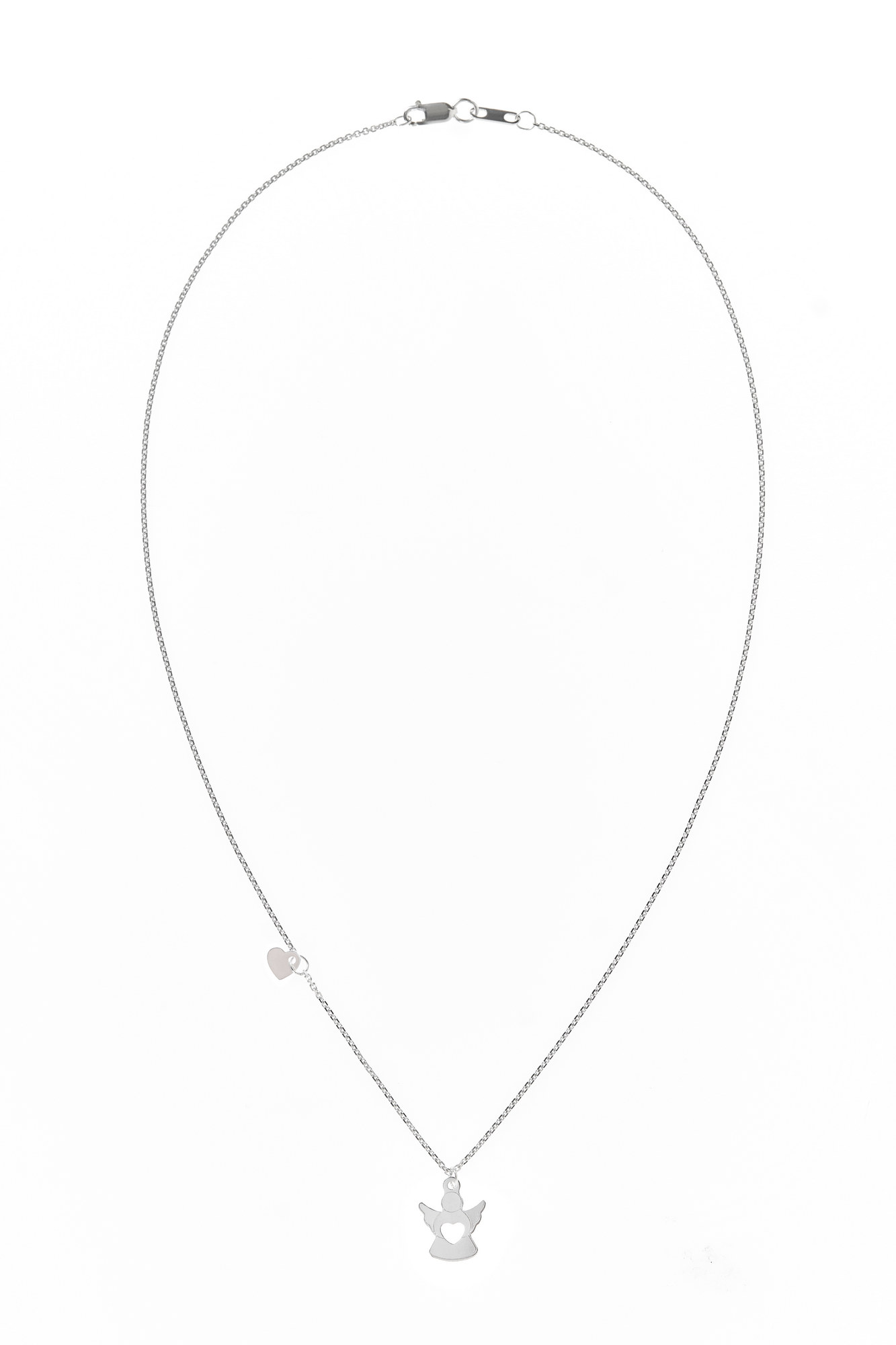 Колье из родированого серебра 925 пробы НХ22-2113-3 д. 0,35 мм