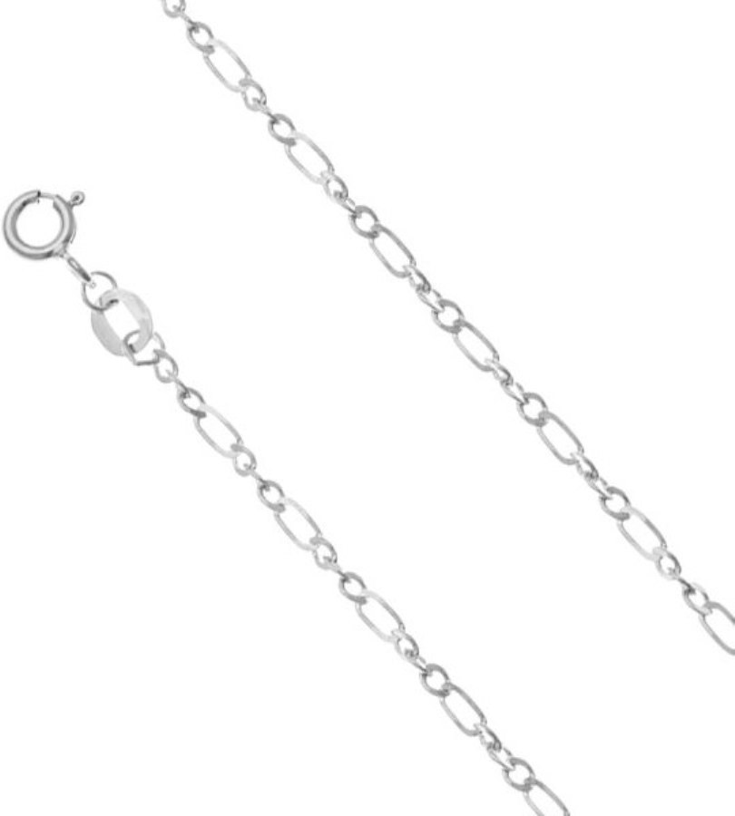 Цепь из родированого серебра 925 пробы НЦ22-014-3 д. 0,4  , плетение: фигаро 3+1