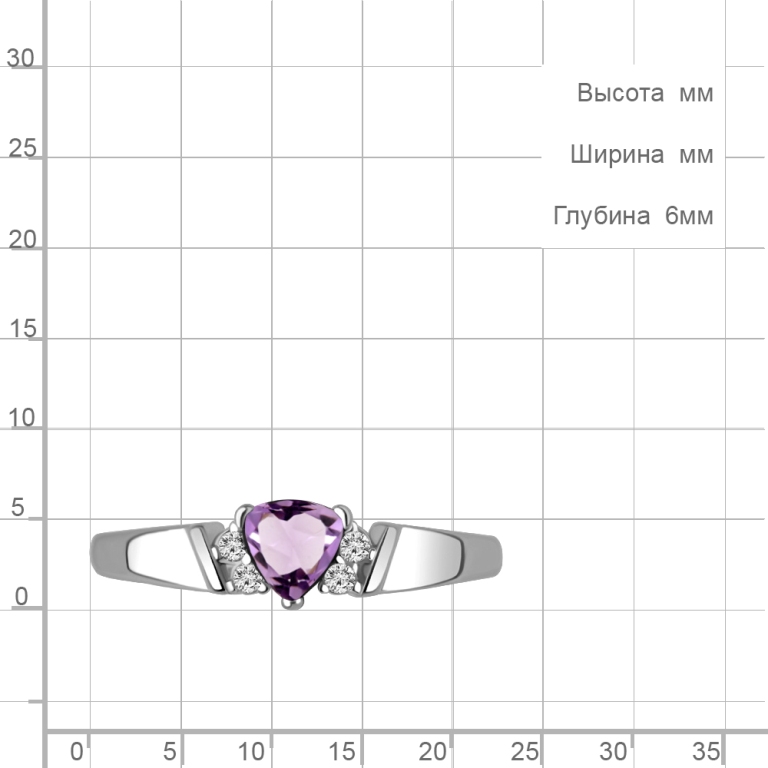 Кольцо из серебра 6943004А
