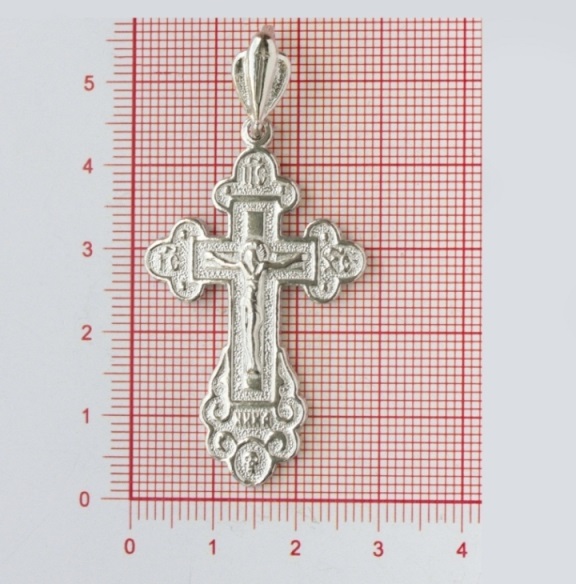 Крест из черненого серебра 925 пробы КРЛ452-23