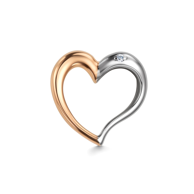 Подвеска из красного золота 585 пробы 3333-100 с бриллиантом