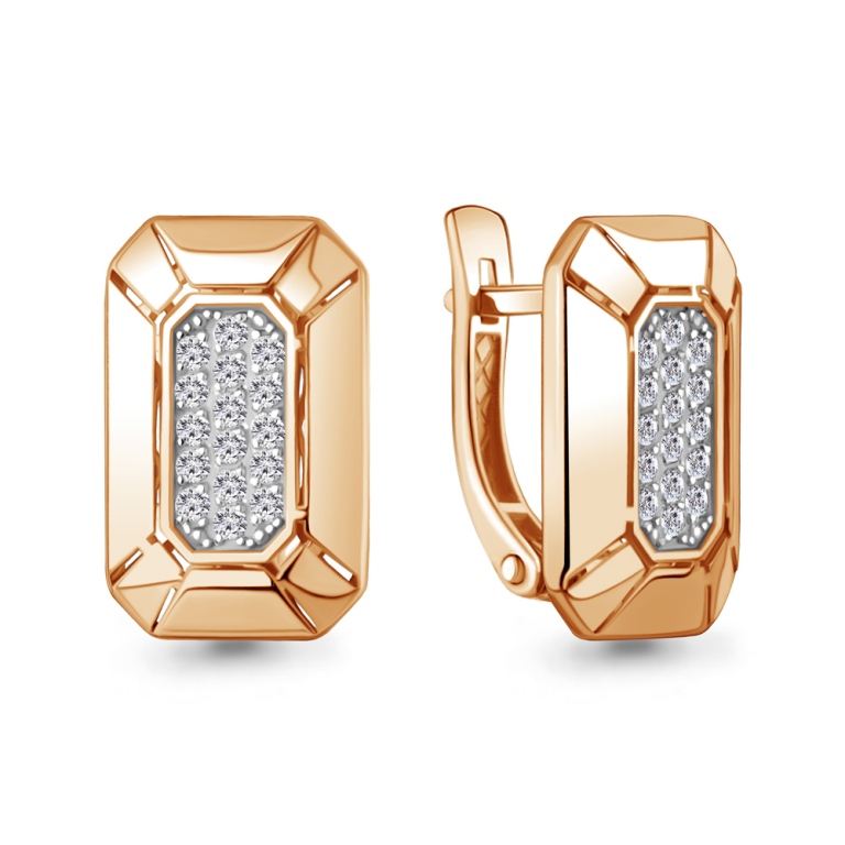 Серьги из красного золота 585 пробы 400032