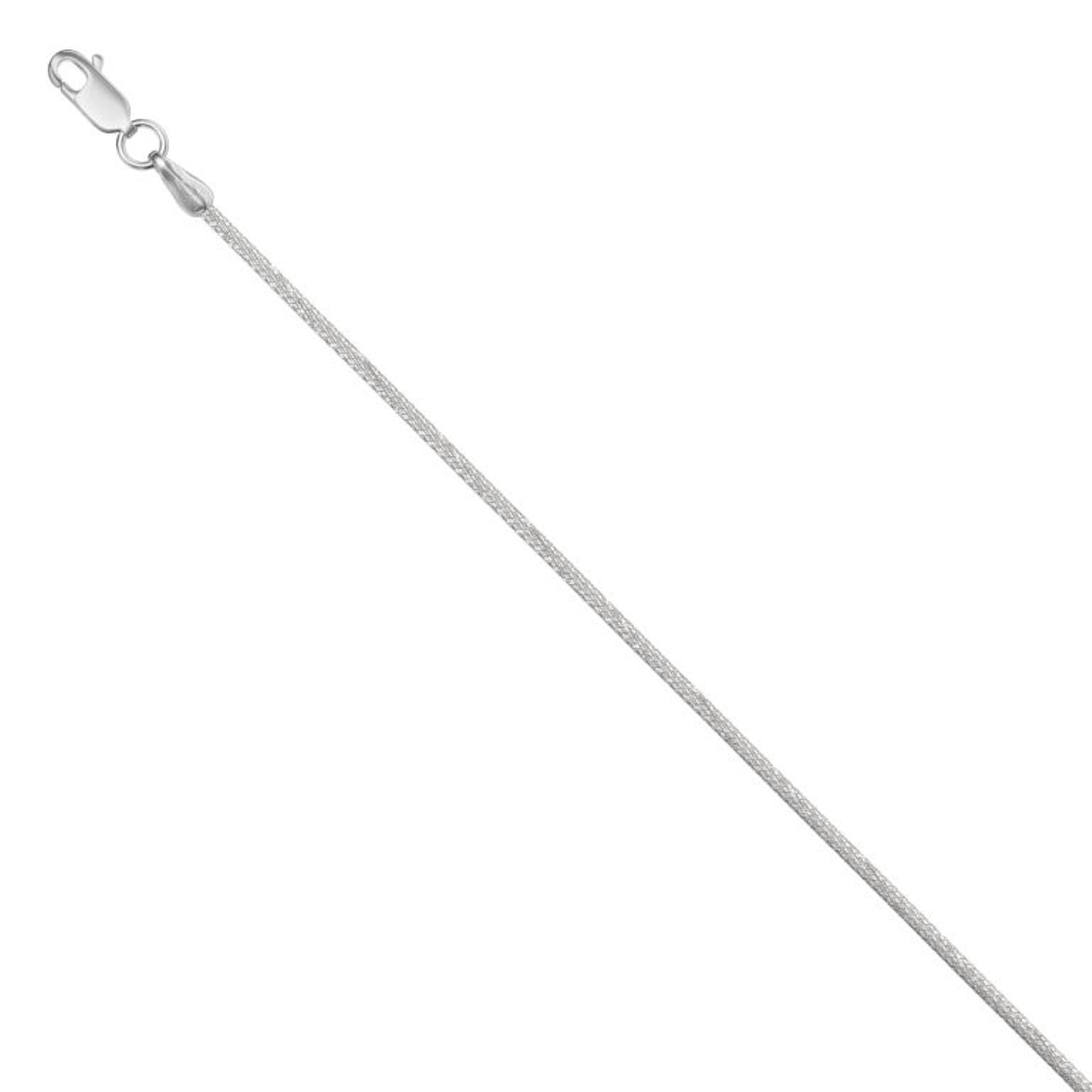 Цепь из родированого серебра 925 пробы НЦ22-078А-3 д. 0,35  , плетение: снейк со спиральной огран