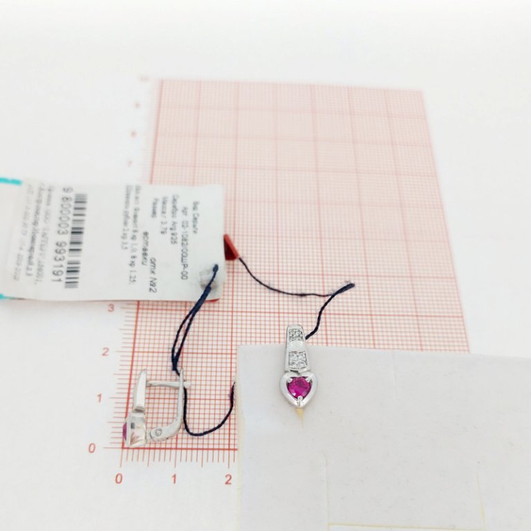 Серьги из серебра 02-1082/00ШР-00