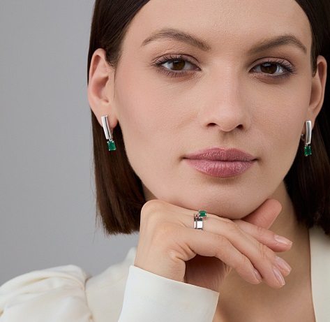 Серьги из серебра 02-4436/00АГ-00