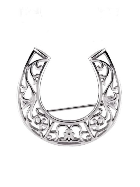 Брошь из родированого серебра 925 пробы 800186