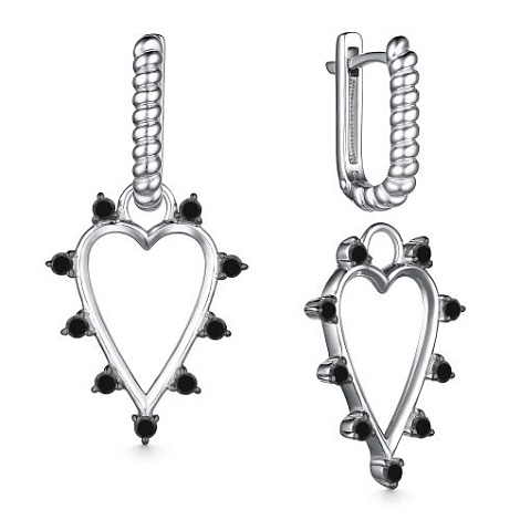 Серьги из серебра 02-3966/0КЦ1-17