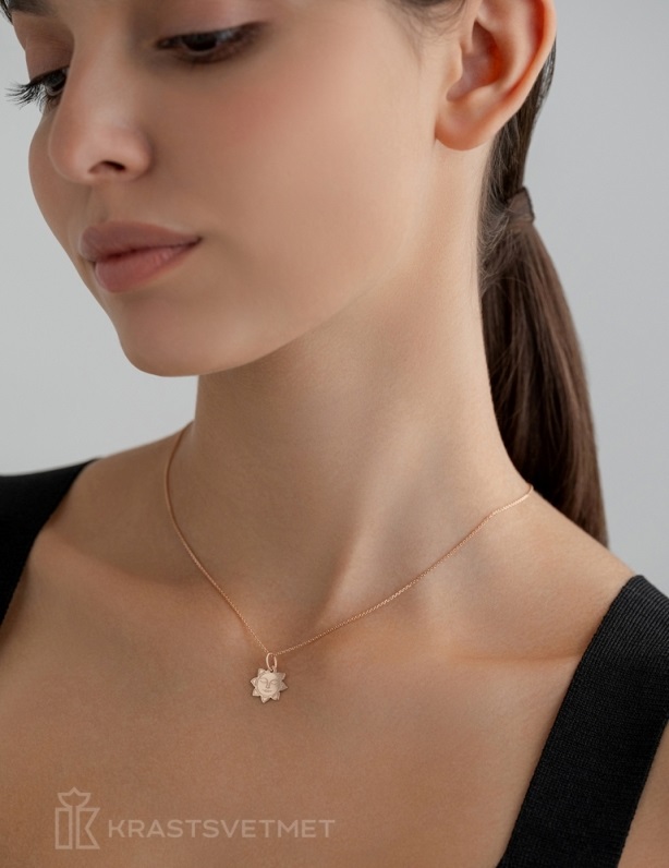 Подвеска из красного золота 585 пробы НП12-1502