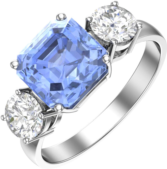 Кольцо из родированого серебра 925 пробы 1101004-03805