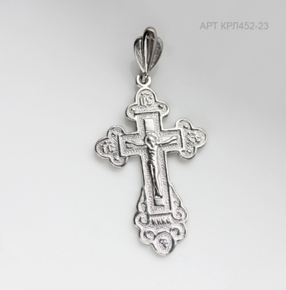 Крест из черненого серебра 925 пробы КРЛ452-23