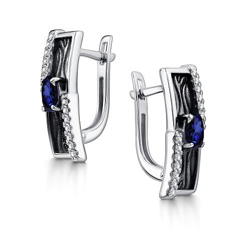 Серьги из серебра 02-4361/0ГТС-17