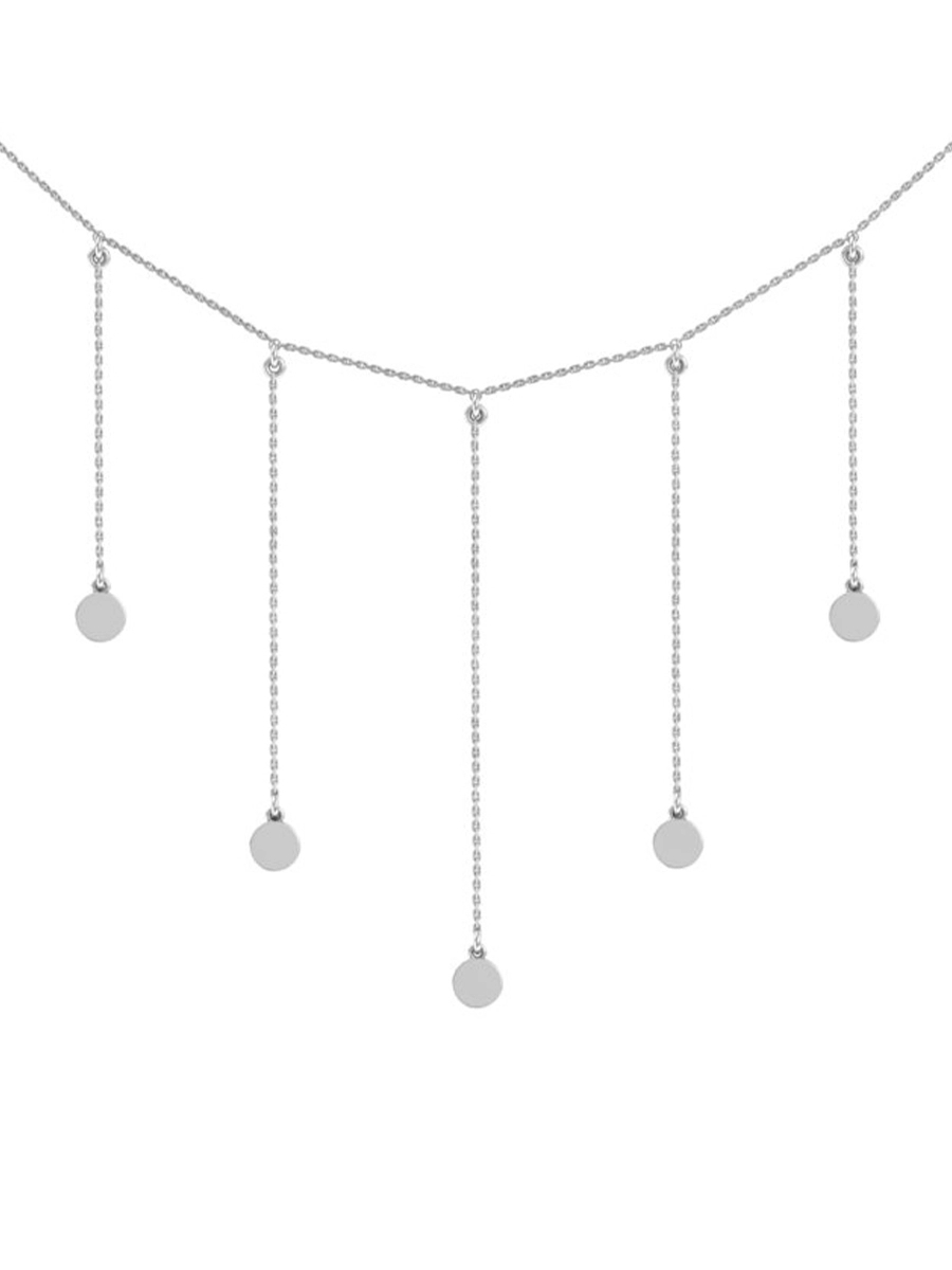 Колье из родированого серебра 925 пробы 0320380-00245