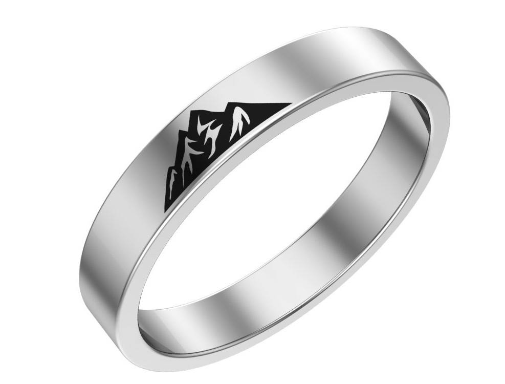 Кольцо из родированого серебра 925 пробы 0101605-00875