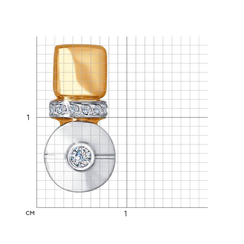 Подвеска из золота 585 пробы 1030589 с бриллиантом