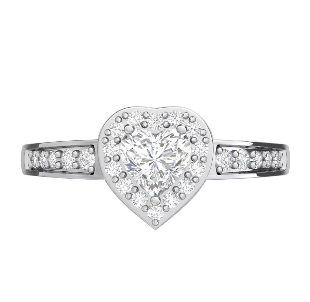 Кольцо из родированого серебра 925 пробы 0101649-00775