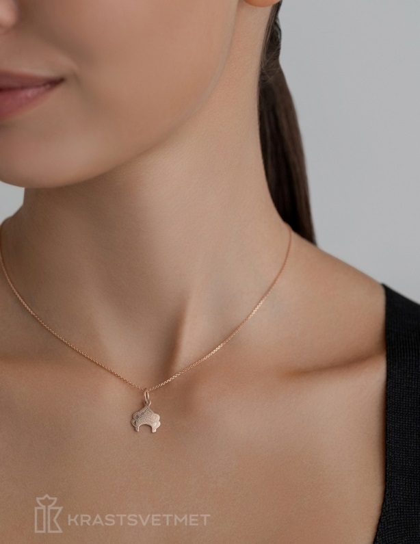 Подвеска из красного золота 585 пробы НП12-1497