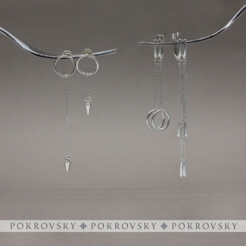 Серьги из серебра 2121129-00245