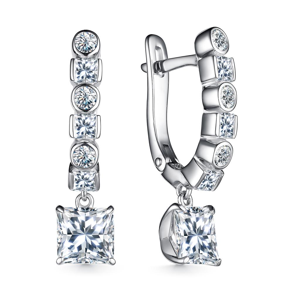 Серьги из серебра 02-3864/00КЦ-00
