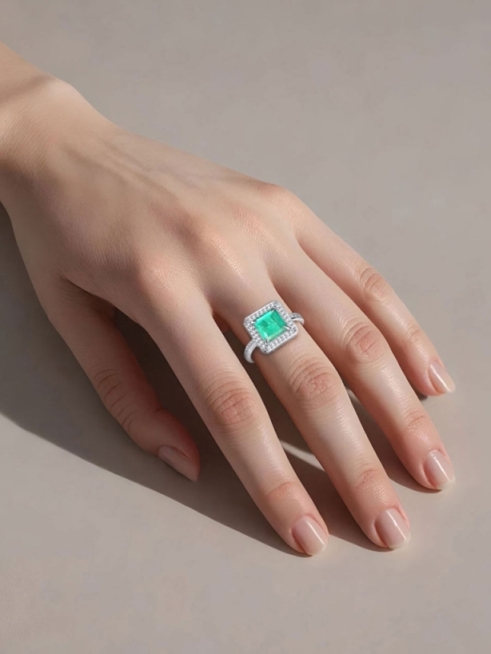 Кольцо из родированого серебра 925 пробы 1101734-05675