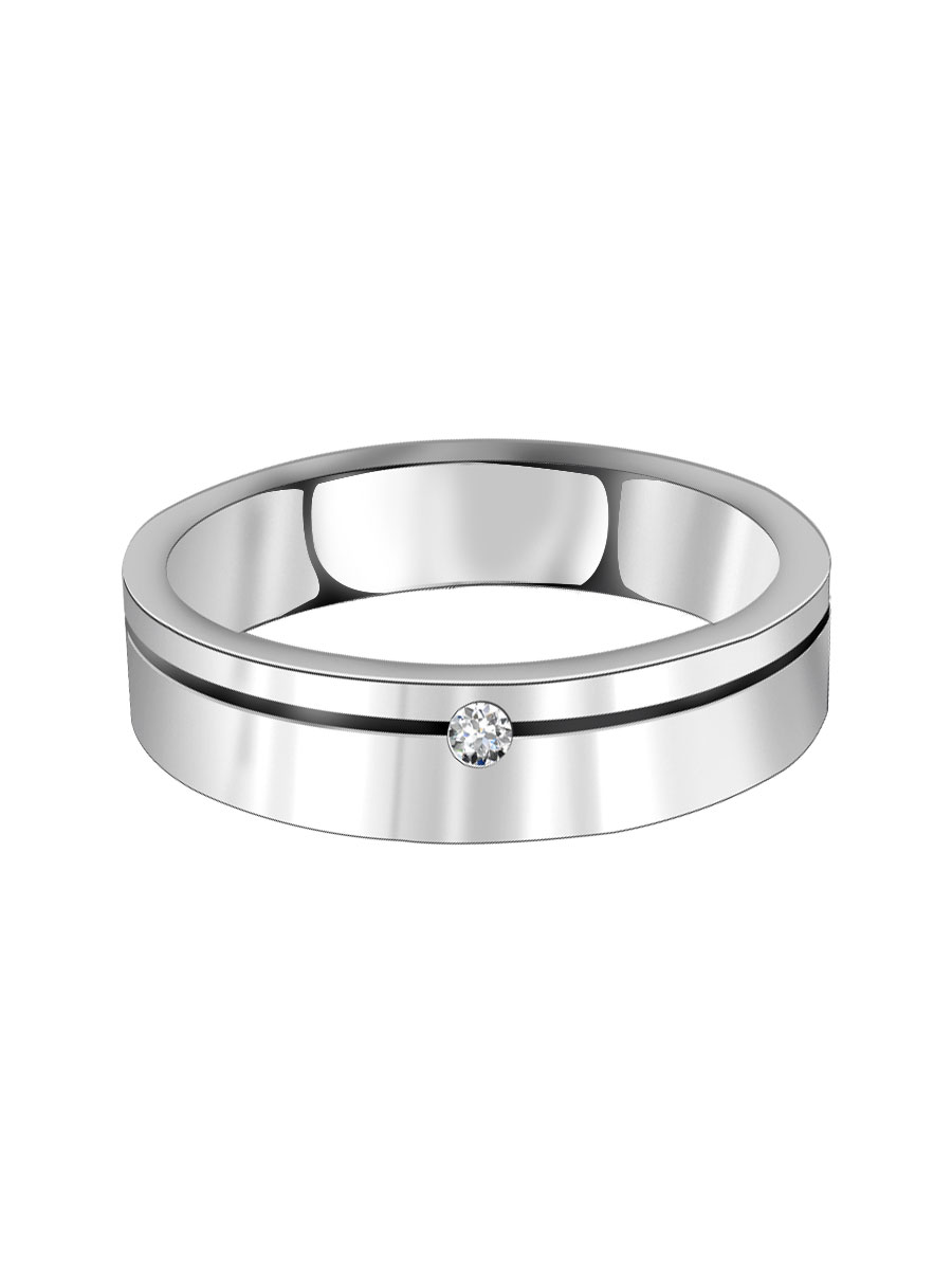 Кольцо из родированого серебра 925 пробы 1000021-00775