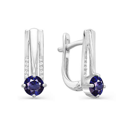 Серьги из серебра 02-0341/00КС-00
