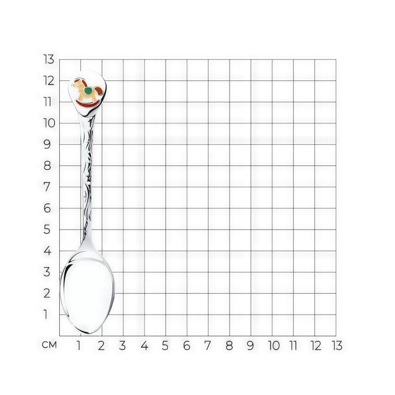 Ложка из родированого серебра 925 пробы 2304010074