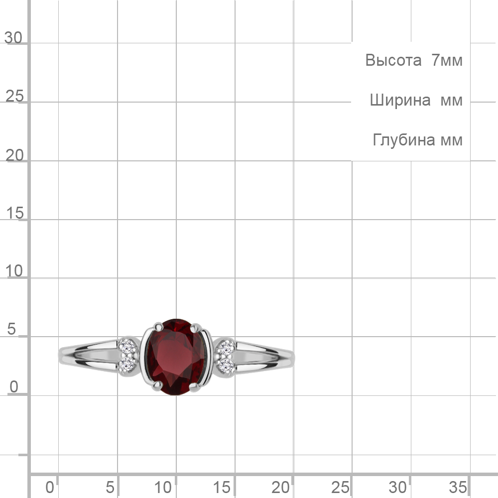Кольцо из серебра 6943103А