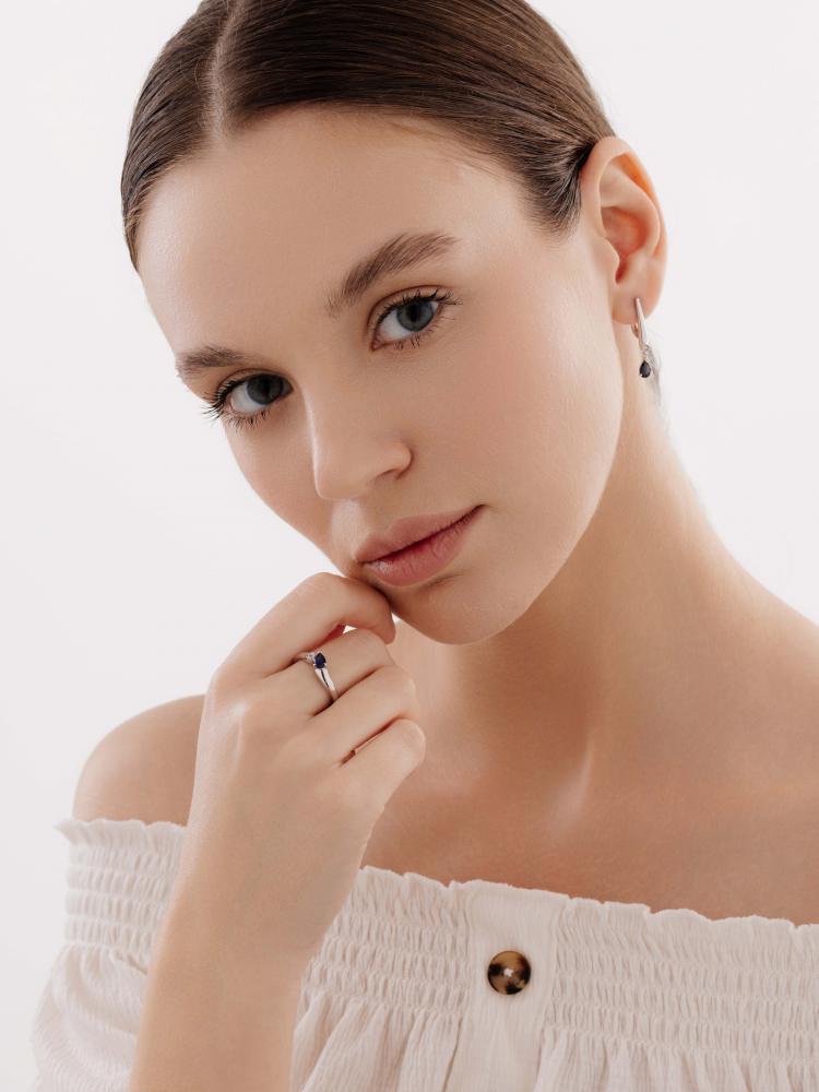 Серьги из серебра 02-4036/БГТС-00