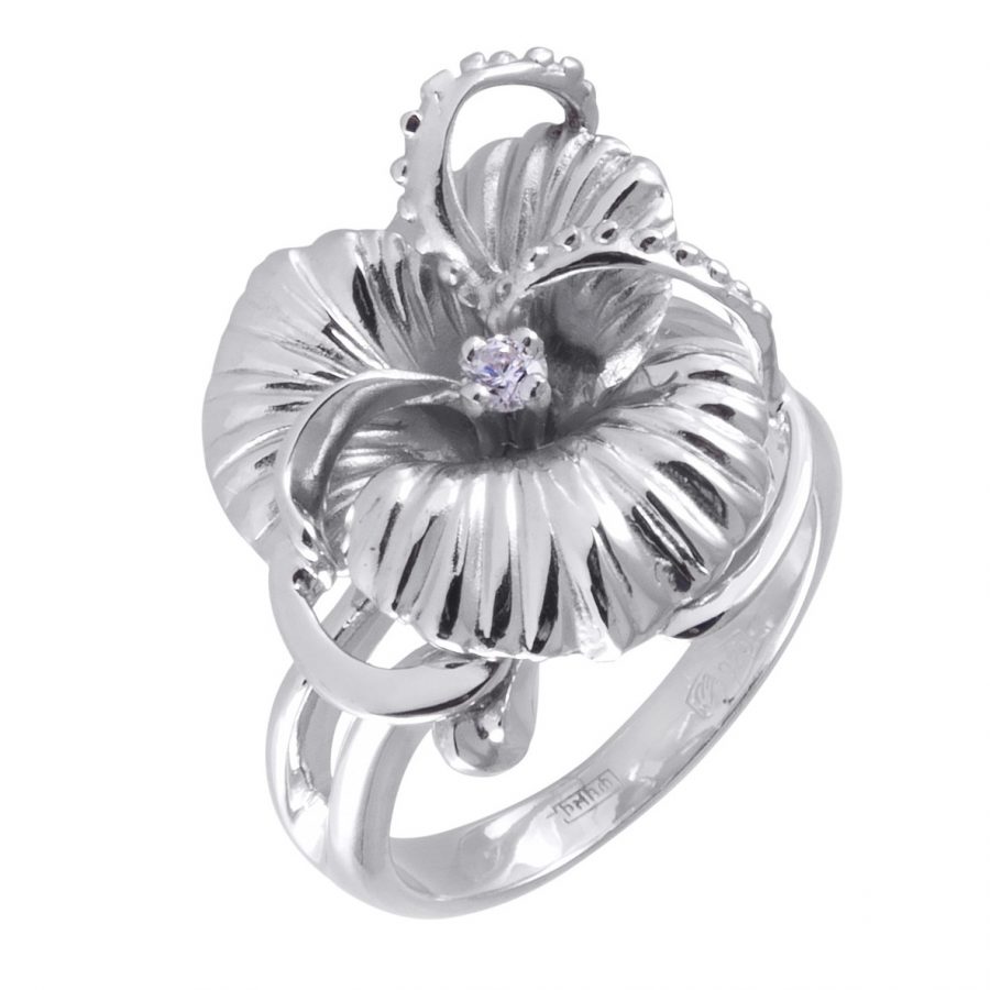 Кольцо из родированого серебра 925 пробы К-15029