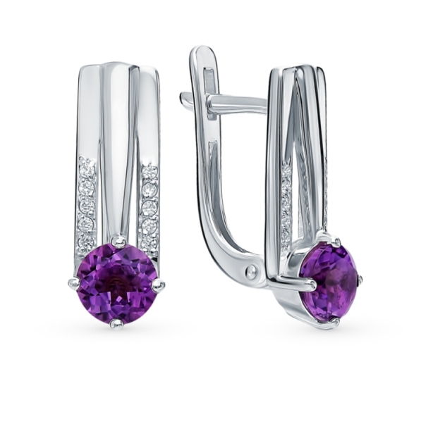 Серьги из серебра 02-0341/00АМ-00