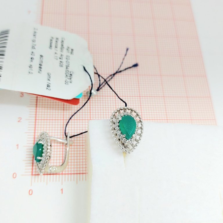 Серьги из серебра 02-0754/00АГ-00