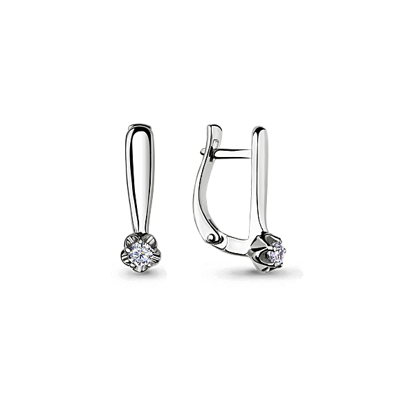 Серьги из золота 941279    Белый