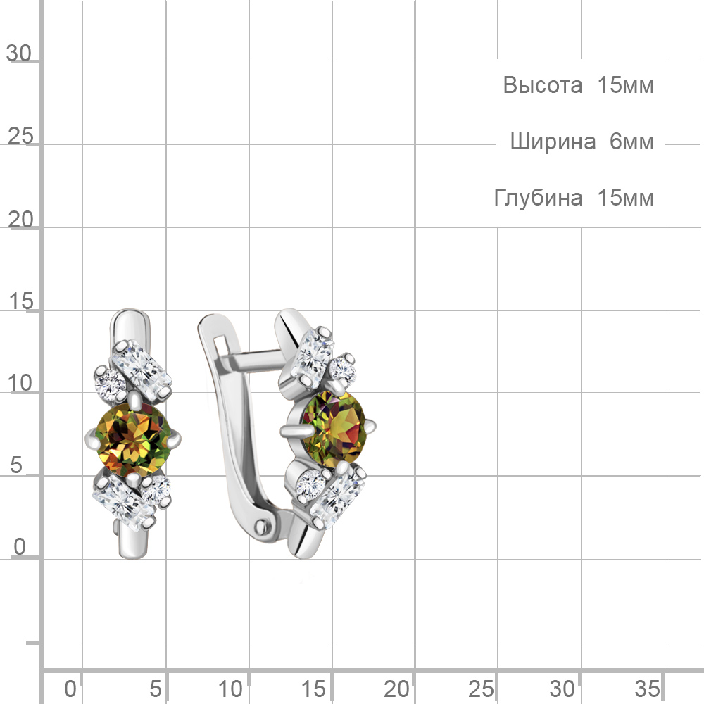 Серьги из серебра 4762519А