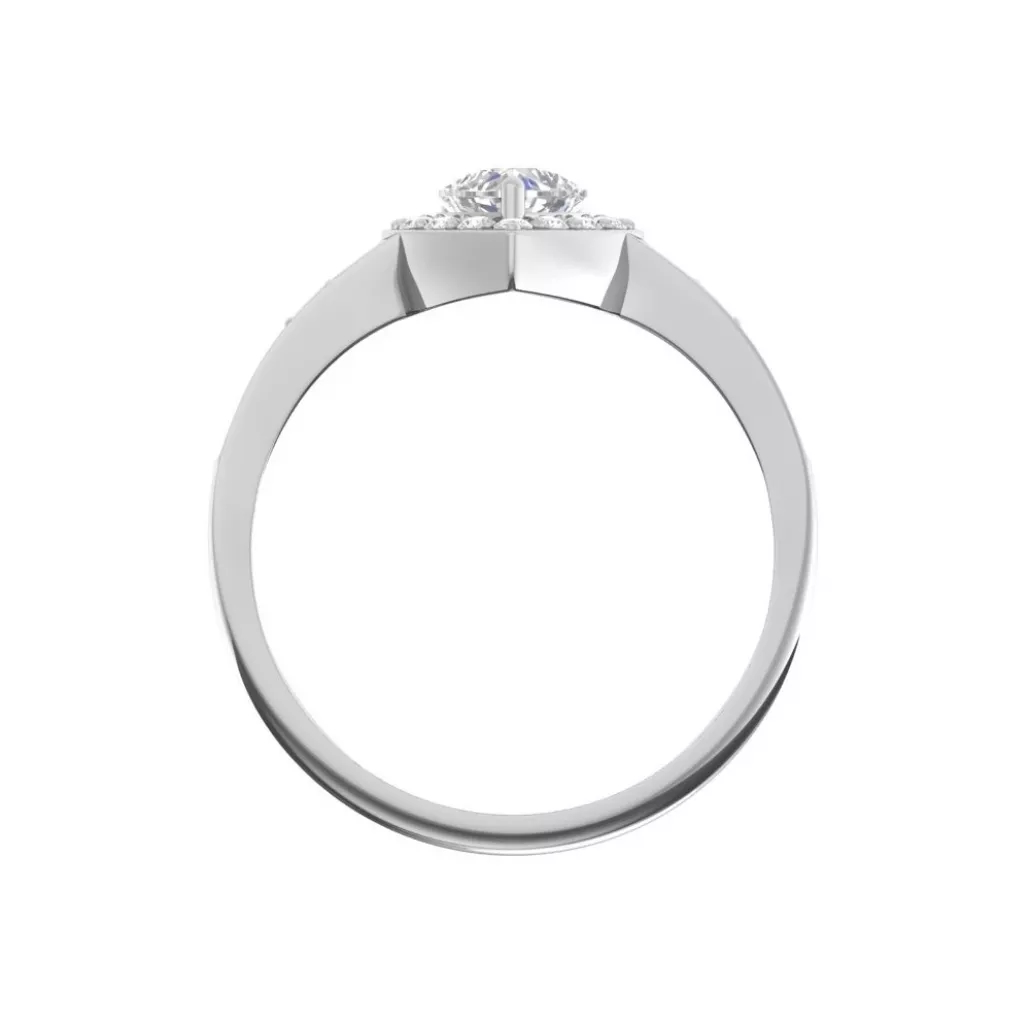 Кольцо из родированого серебра 925 пробы 0101649-00775