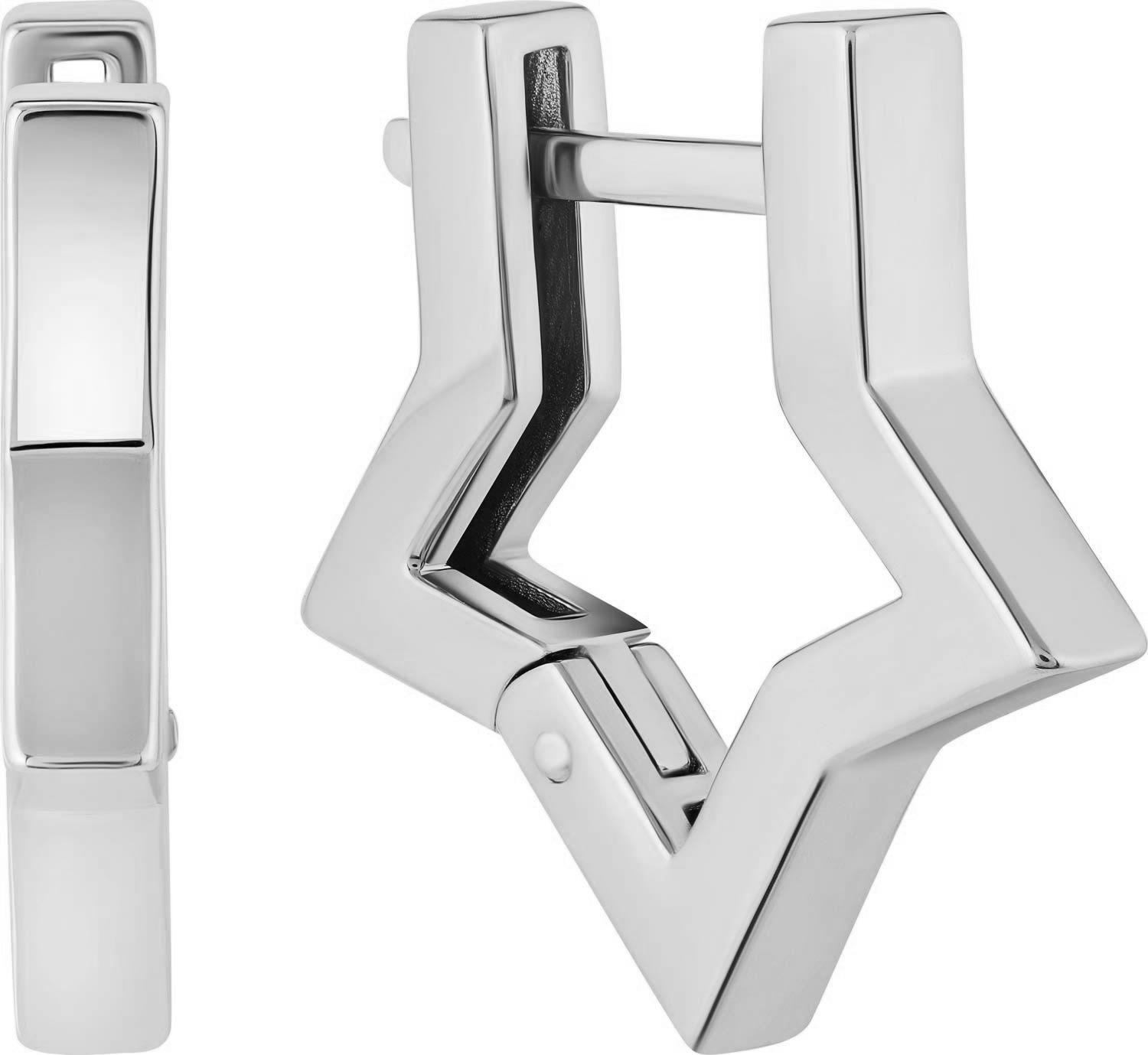 Серьги женские из родированого серебра 925 пробы с120916