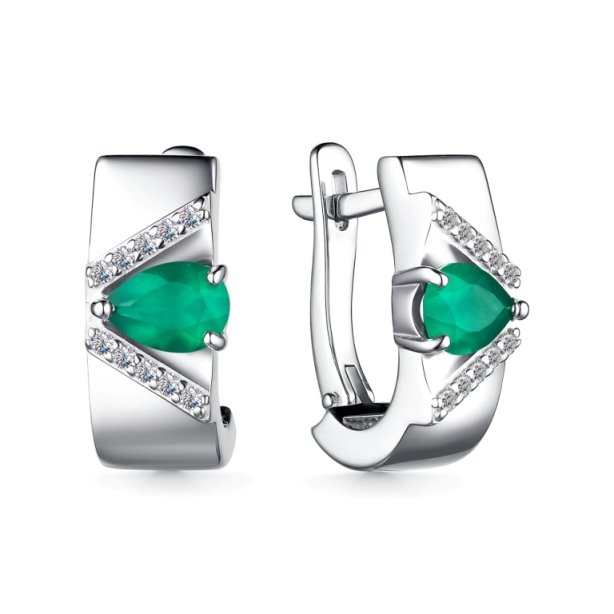 Серьги из серебра 02-4061/00АГ-00