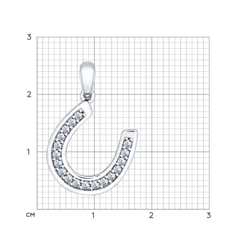 Подвеска из родированого серебра 925 пробы 94031551