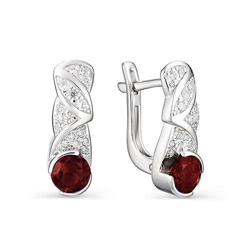 Серьги из серебра 02-0882/00ГР-00