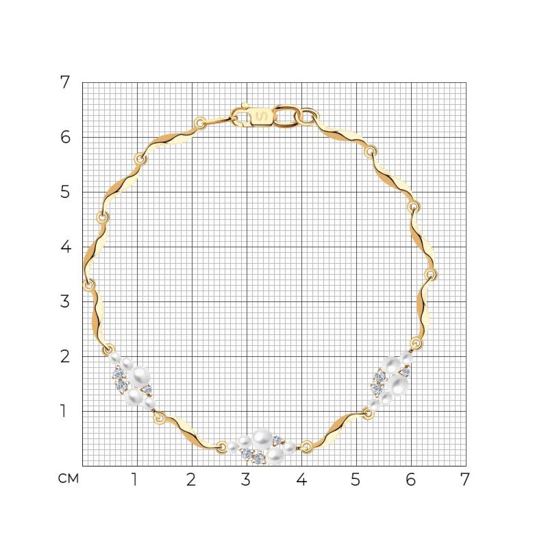 Браслет из красного золота 585 пробы 795026
