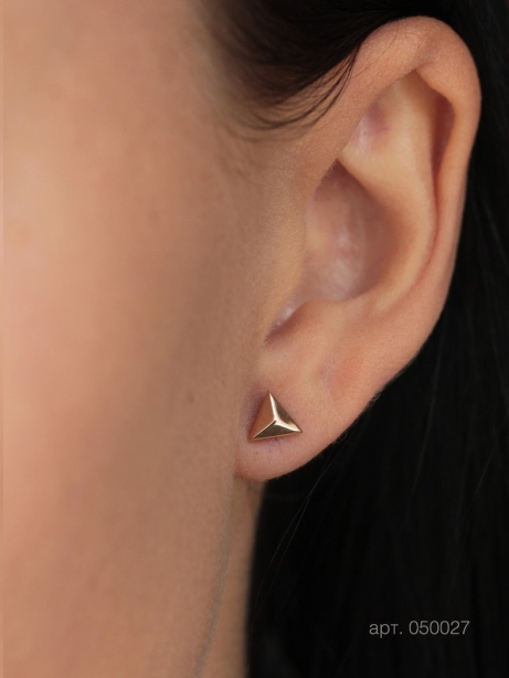 Пусеты из красного золота 585 пробы 050027