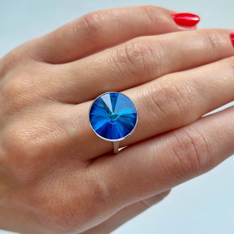 Кольцо из родированого серебра 925 пробы с6.67.01.218