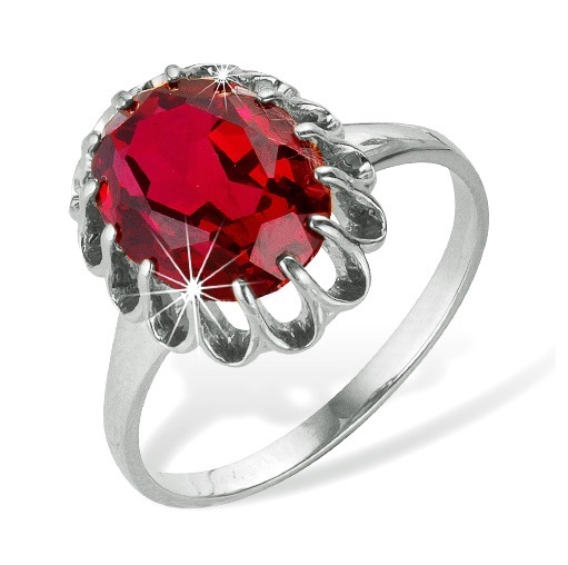 Кольцо из родированого серебра 925 пробы 1070010298