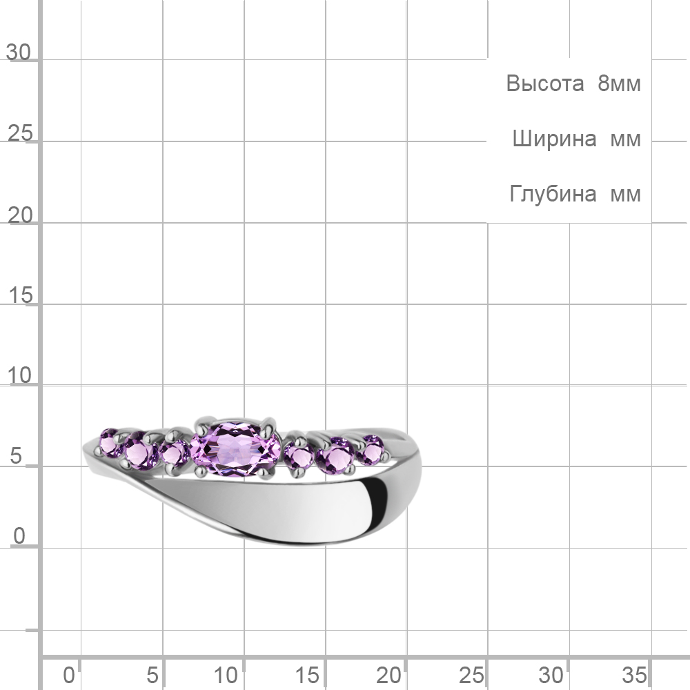 Кольцо из серебра 6568104