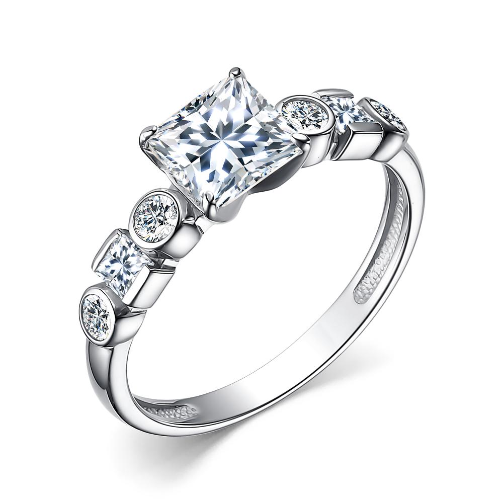 Кольцо из родированого серебра 925 пробы 01-3864/00КЦ-00