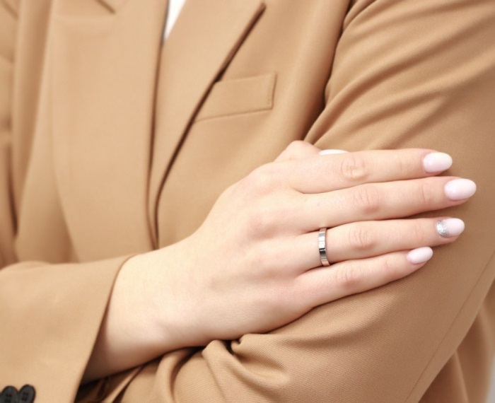 Кольцо из родированого серебра 925 пробы 54783