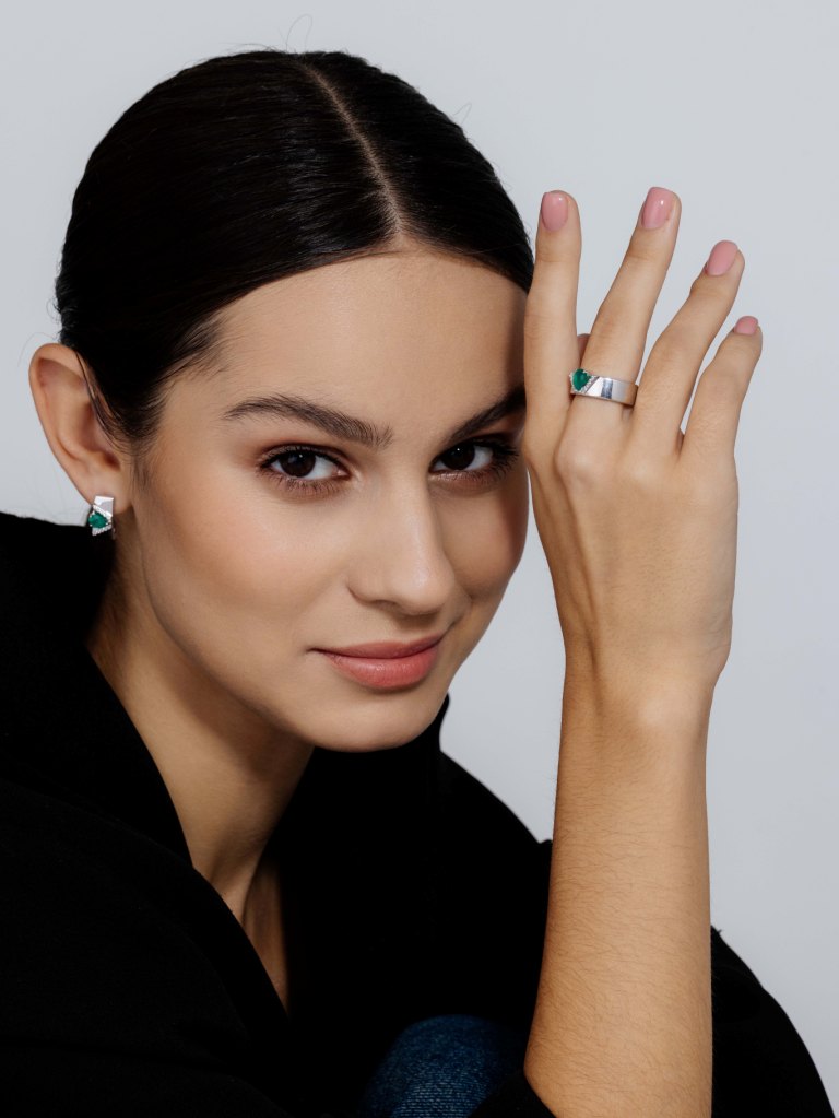 Серьги из серебра 02-4061/00АГ-00