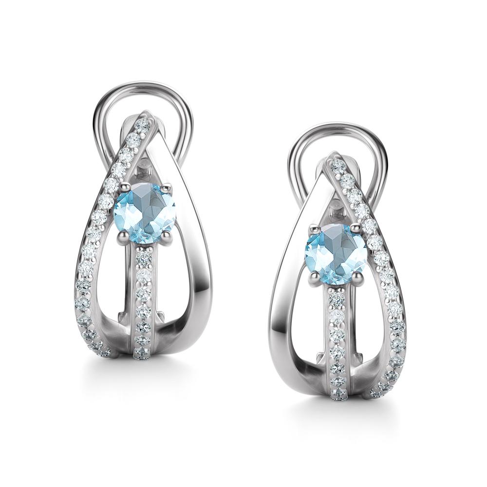 Серьги из серебра 02-4288/00ТБ-00