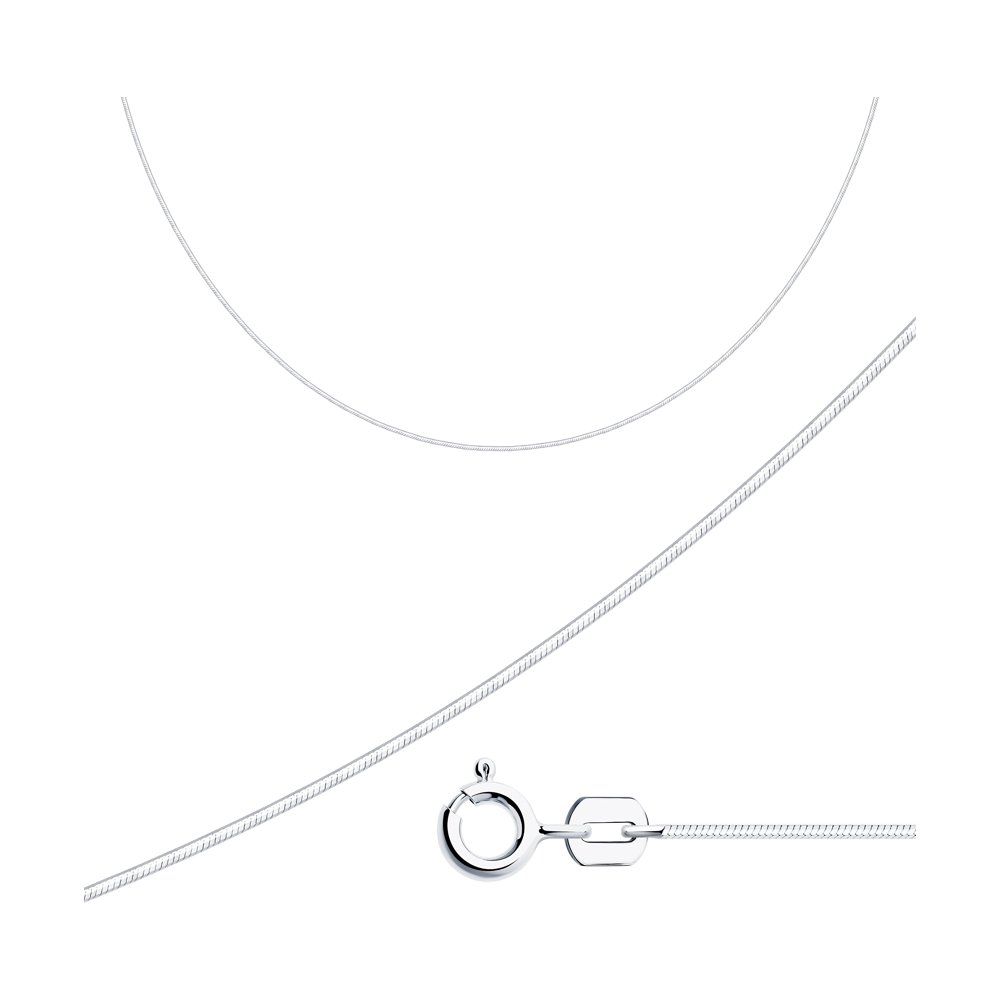 Цепь из родированого серебра 925 пробы 94074431