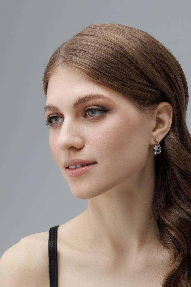 Серьги из серебра 02-4283/00КЦ-00