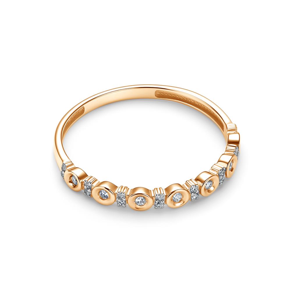 Кольцо из красного золота 585 пробы 16444-100 с бриллиантами